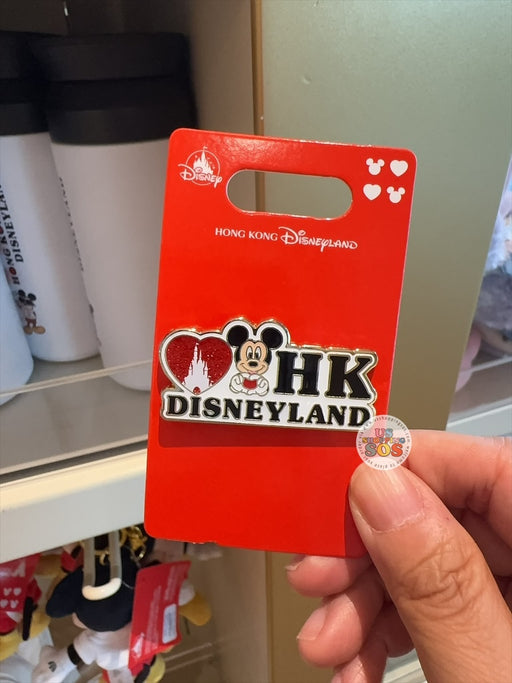 HKDL - Love Hong Kong Disneyland 2026 - Mickey Heart Hand Pin