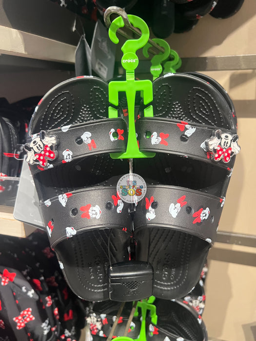 DLR/WDW - Crocs Minnie All-Over-Print Black Sandel (Adult)