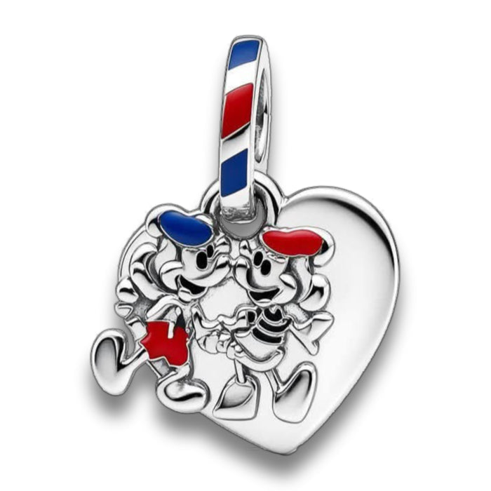 DLP - 2026 Mickey & Minnie Disneyland Paris Pandora Double Heart Dangle Charm