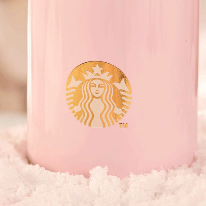 Starbucks China - Christmas 2023 - 12. Holiday Polar Bear, Husky & Gingerbread Topper Stainless Steel Bottle 380ml