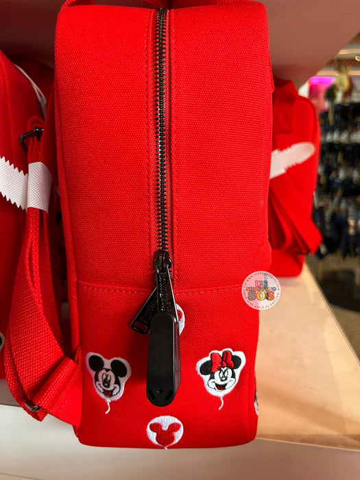 DLR/WDW - Loungefly Mickey & Minnie Balloon All-Over-Print Icons Embroidered Canvas Backpack