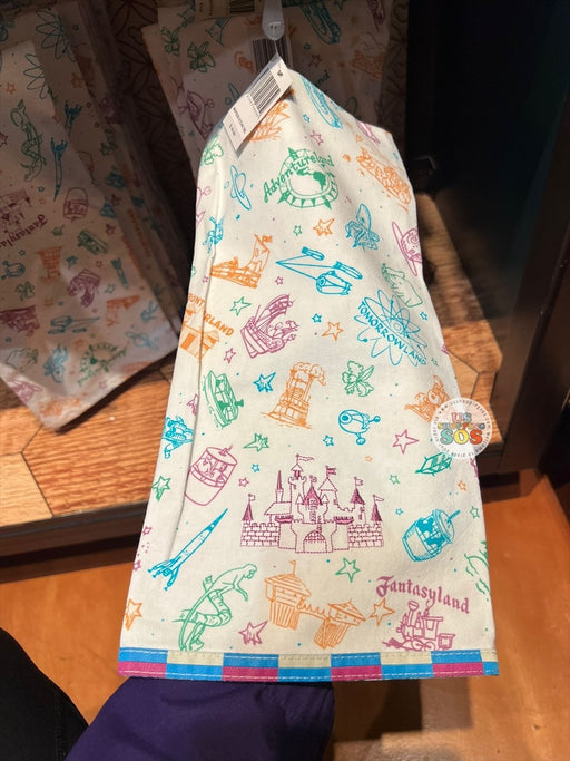 DLR/WDW - Vintage Park Maps & Brochure Icons - Kitchen Towel