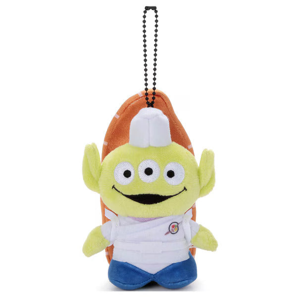Japan Takara Tomy - Pixar Character Toy Story 30th Anniversary Alien Sushi Chef Salmon Plush Keychain (Release Date: Aug 2, 2025)