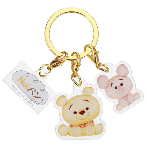 Japan Takara Tomy - Nui Pan Character Bun Winnie the Pooh & Piglet "Sitting" Keychain (Release Date: Aug 6, 2025)