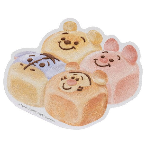 Japan Takara Tomy - Nui Pan Character Bun Winnie the Pooh & Friends Set of 3 Stickers (Release Date: Aug 6, 2025)
