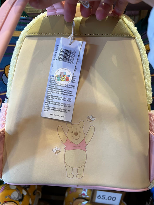 DLR/WDW - Winnie the Pooh - Loungefly Pooh Pastel Fuzzy Chenille Backpack