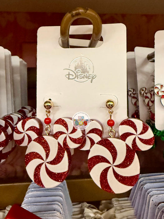 DLR/WDW - Christmas 2025 - Mickey Icon Peppermint Candy Earrings