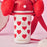 Starbucks China - Valentine’s Pink Kitty 2024 - 22O. Heart & Kitty Stainless Steel Double Drink Hole Bottle + Plush Heart Carrier 445ml