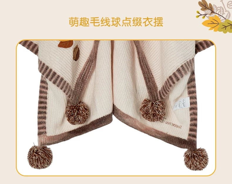 SHDL - Chip & Dale Autumn Forest Collection x Chip Ponchos Coat for Adults (Release Date: Sept 12, 2025)