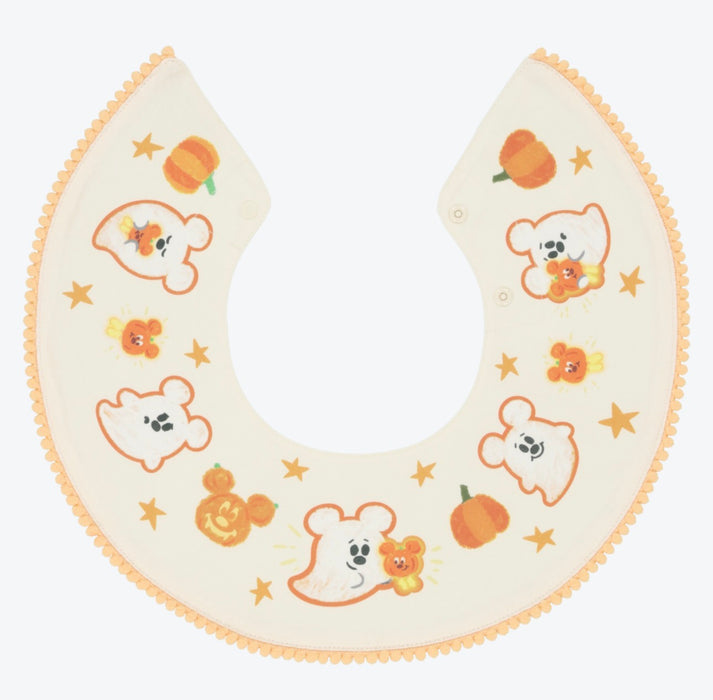 TDR - 2026 Disney Halloween x Mickey & Minnie Mouse 'Scared Ghost & Pumpkin Lantern Collection x Baby Bib (Release Date: Sept 15, 2026)