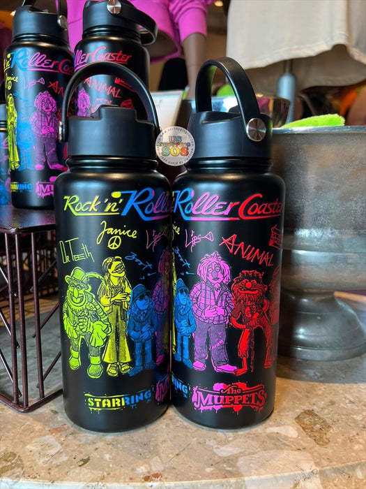 WDW - Rock ‘n’ Roller Coaster Starring The Muppets 2026 - Black Stainless Steel Water Bottle