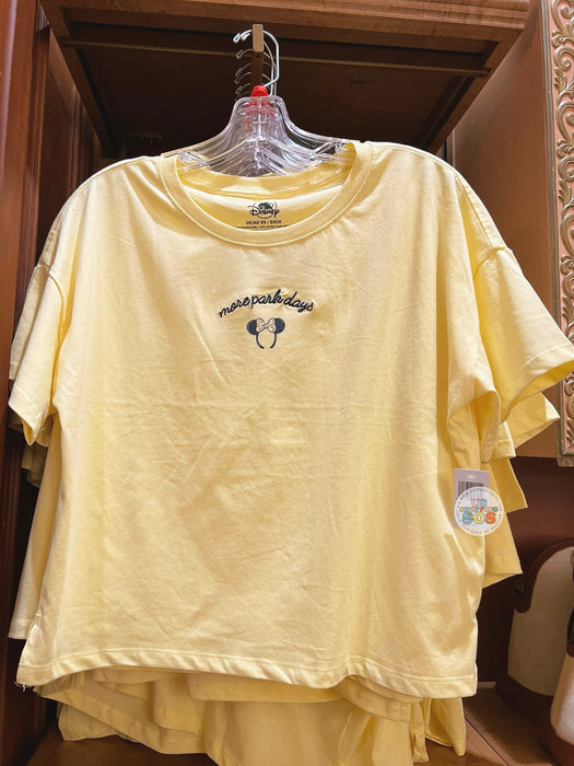 DLR/WDW - Disney Girly Collection x Minnie Mouse ‘More Park Days’ Yellow Cropped T Shirt (Adult)