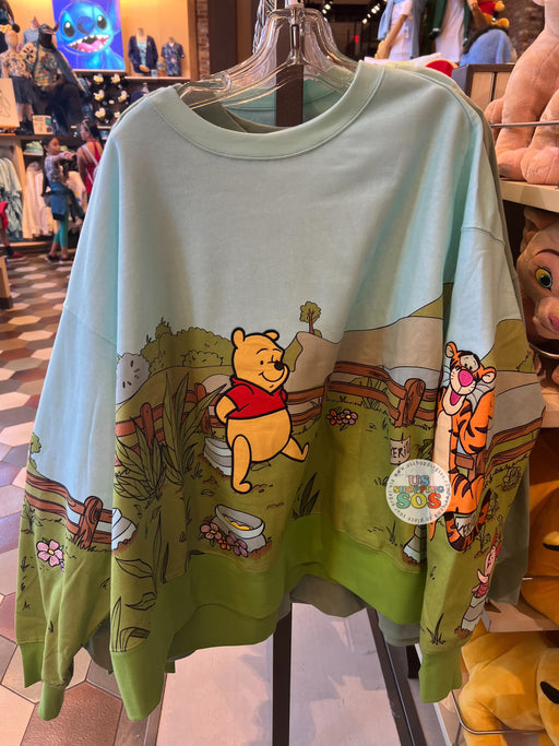 DLR/WDW - Winnie the Pooh & Friends - Sky Blue Embroidered Fleece Pullover (Adult)