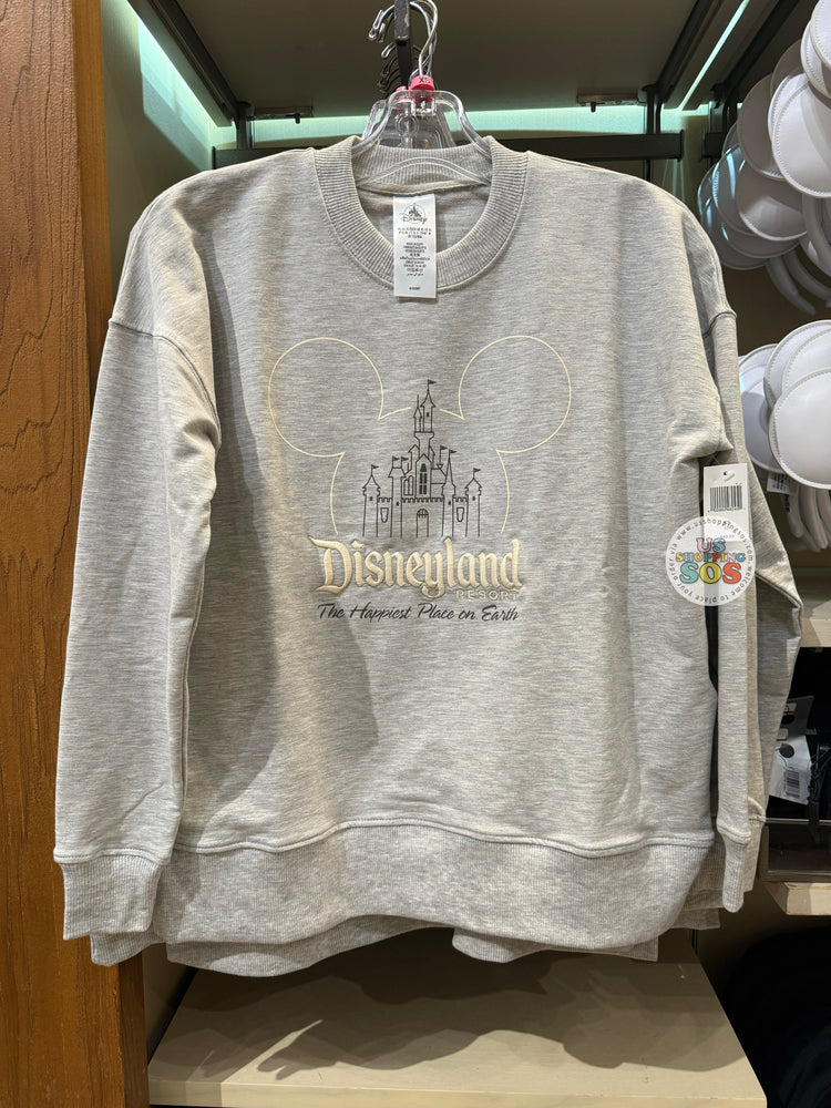 DLR/WDW - Mickey Icon Castle Park Logo Light Grey Pullover (Adult)