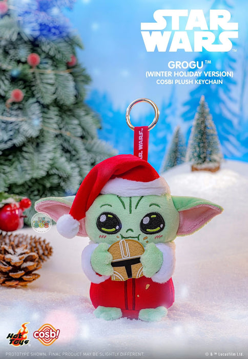 Hot Toy Cosbi - Winter Holiday Version x Grogu Plush Keychain (Release Date: Nov 11, 2025)