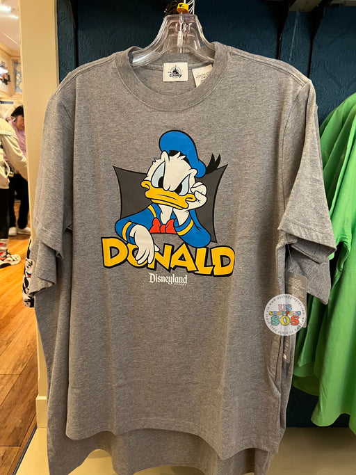 DLR - Classic Mickey & Friends - Donald "Disneyland Resort" Heather Grey Graphic T-shirt (Adult)