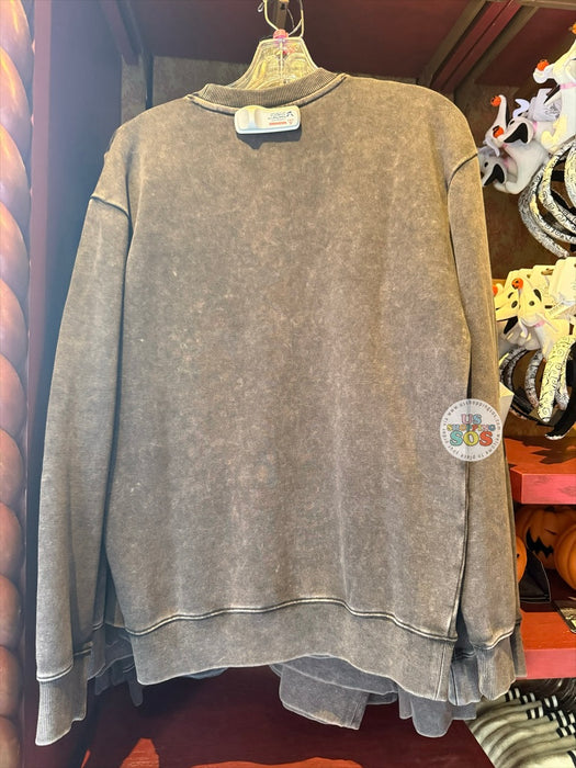 DLR/WDW - The Nightmare Before Christmas 2026 - Jack Skellington Park Logo Crew Neck Wash Black Pullover (Adult)