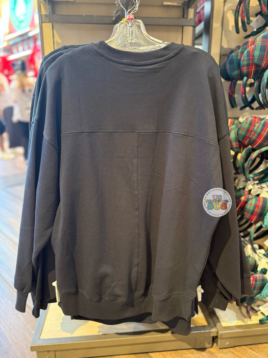 DLR/WDW - Christmas 2025 - Red Green Plaid Park Logo Authentic Castle Original Black Pullover (Adult)