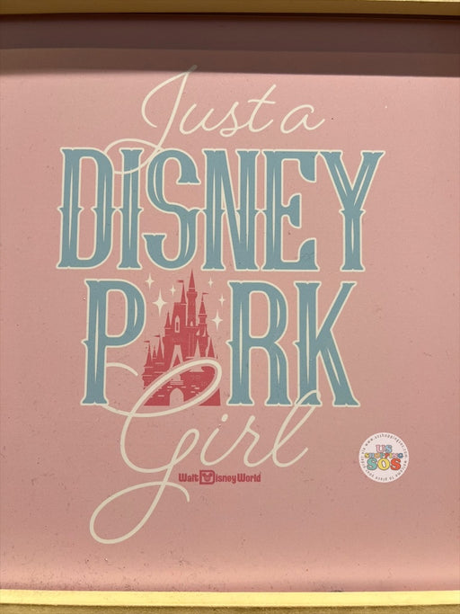 DLR/WDW - Just a Disney Park Girl Park Logo Baby Pink Graphic Tee (Adult)