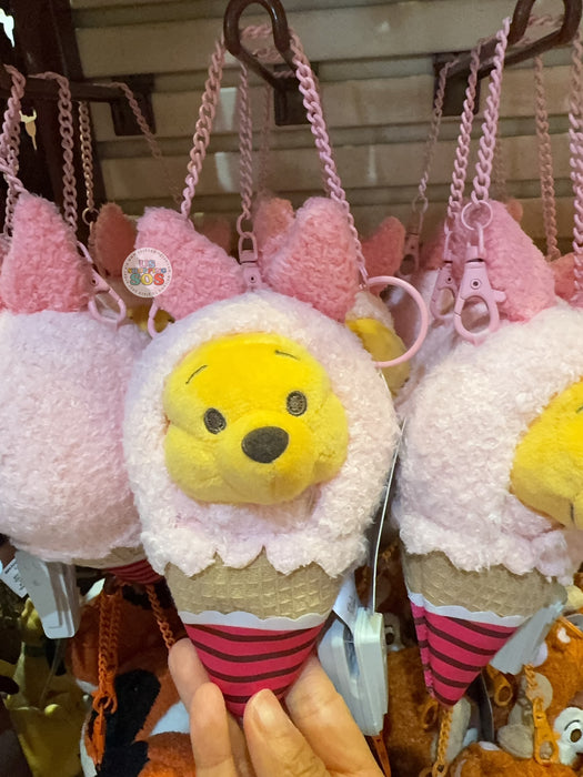 HKDL - 2026 Ice Cream Cone x Winnie the Pooh Plush Keychain