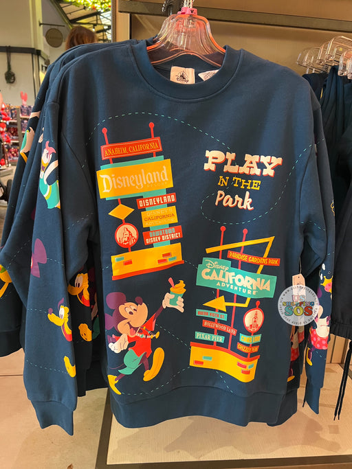 DLR - Disneyland Play in the Park 2024 - Mickey & Friends Dark Navy Pullover Sweatshirt (Adult)
