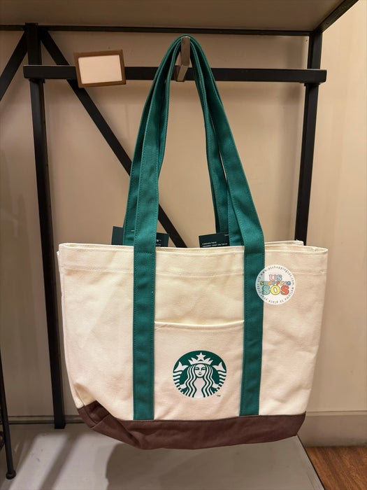 DLR/WDW - Starbucks Mickey Park Days & Lattes Canvas Tote Bag