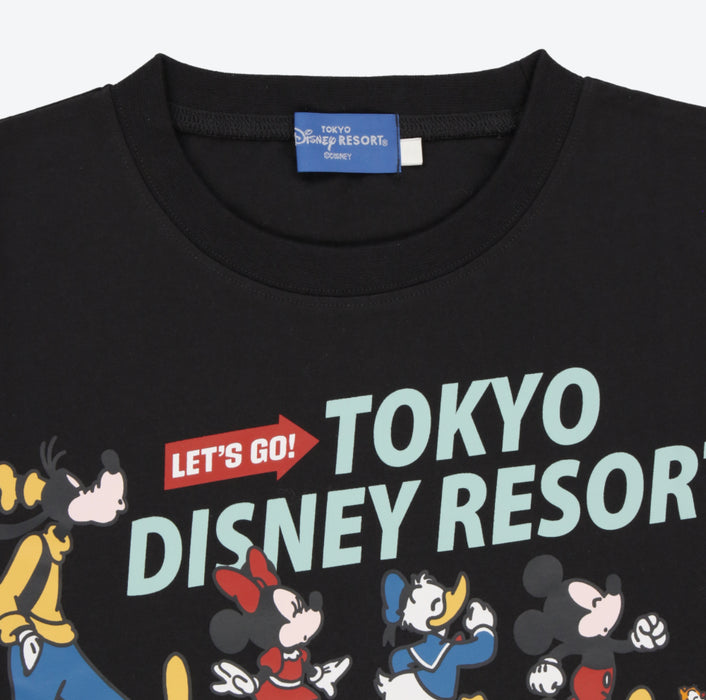 TDR - "Let's go to Tokyo Disney Resort" Collection x Mickey & Friends T Shirt for Adults Color: Black (Release Date: April 25)