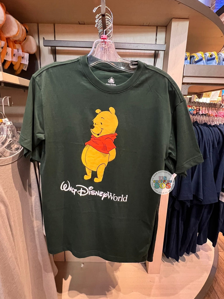 DLR/WDW - Winnie the Pooh & Friends - Pooh Park Logo Dark Green Graphic T-shirt (Adult)