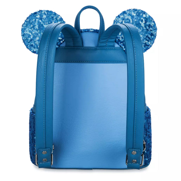 HKDS - Minnie Mouse Sequin Loungefly Mini Backpack, Hydrangea