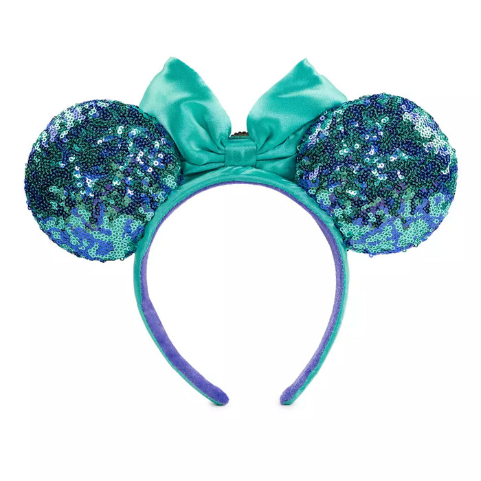 HKDS - Minnie Mouse Blue and Purple Sequin Ear Headband for Adults