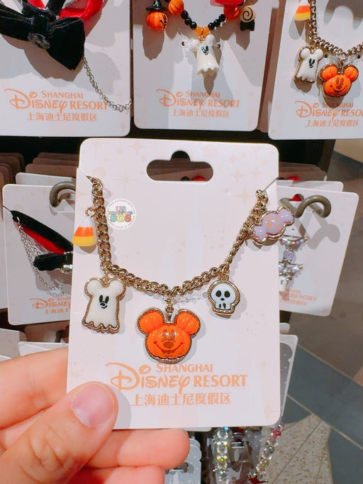 SHDL - 2025 Mickey & Friends Halloween Collection x Mickey Mouse Jack-o’-Lantern & Ghost Boo Bracelet
