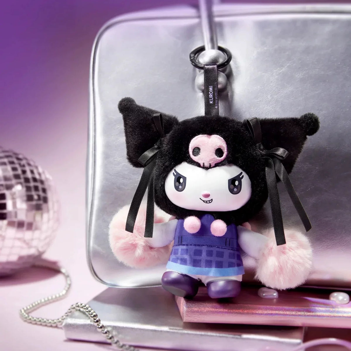 MINISO China - Kuromi 'Moving Scene' Vinyl Plush Keychain