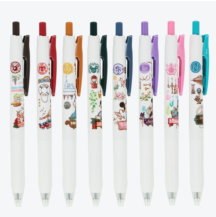 TDR - Tokyo DisneySea 25th Anniversary "The Jubilee Journey" x Mickey & Minnie Mouse Sarasa Ballpoint Pens Set of 8 (Release Date: May 25, 2026)