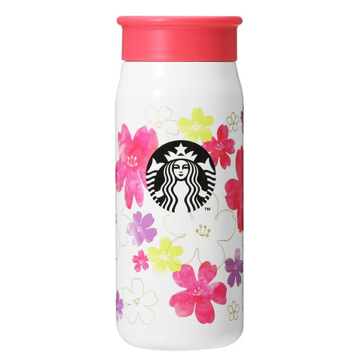 Starbucks Japan - Sakura Cherry Blossom 2024 x White Stainless Steel Mini Bottle 355 ml (Release Date: Feb 15)