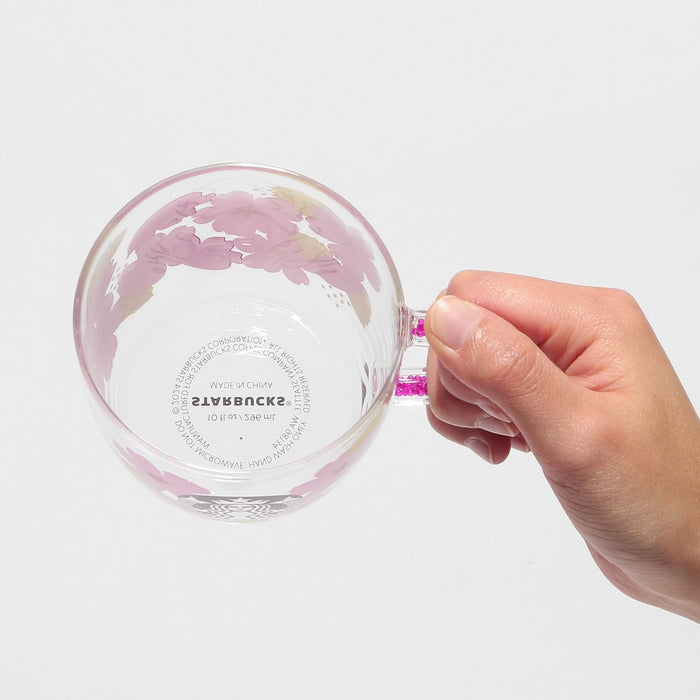 Starbucks Japan - Sakura Cherry Blossom 2024 x Bead Handle Heat Resistant Glass Mug 296ml (Release Date: Feb 15)