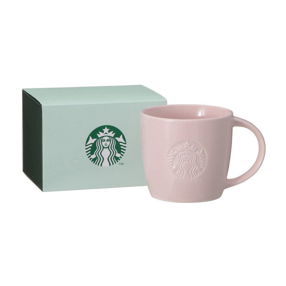 Starbucks Japan - 2026 Bitter & Sweet Collection x Gift boxed logo mug, pink beige, 355ml (Release Date: Jan 12, 2026)