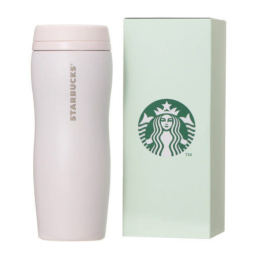 Starbucks Japan - 2026 Bitter & Sweet Collection x Gift boxed curved stainless steel bottle, pink beige, 355ml (Release Date: Jan 12, 2026)