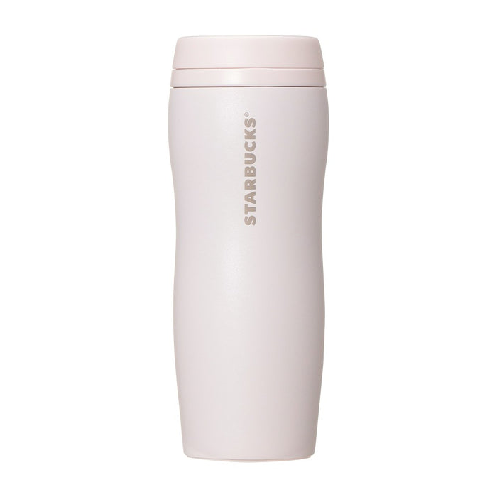 Starbucks Japan - 2026 Bitter & Sweet Collection x Gift boxed curved stainless steel bottle, pink beige, 355ml (Release Date: Jan 12, 2026)