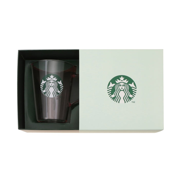 Starbucks Japan - 2026 Bitter & Sweet Collection x Gift boxed heat-resistant glass logo mug, pink beige, 384ml (Release Date: Jan 12, 2026)