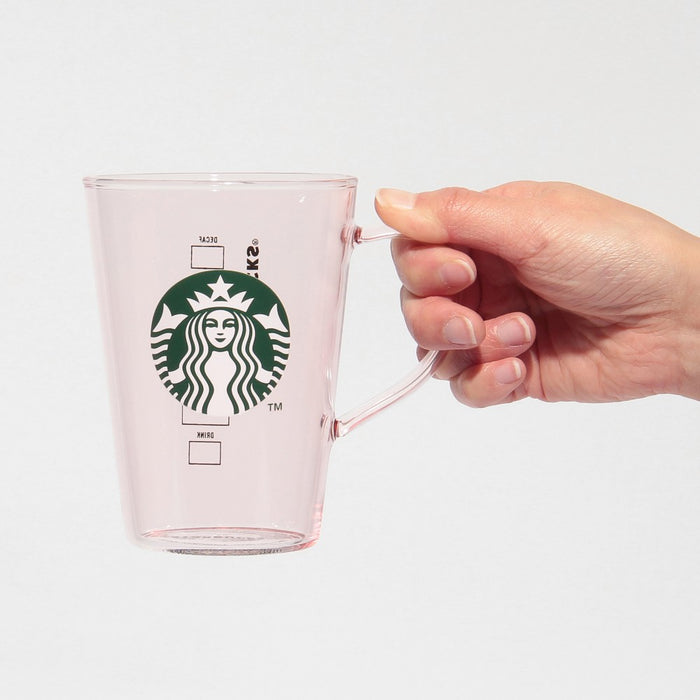 Starbucks Japan - 2026 Bitter & Sweet Collection x Gift boxed heat-resistant glass logo mug, pink beige, 384ml (Release Date: Jan 12, 2026)