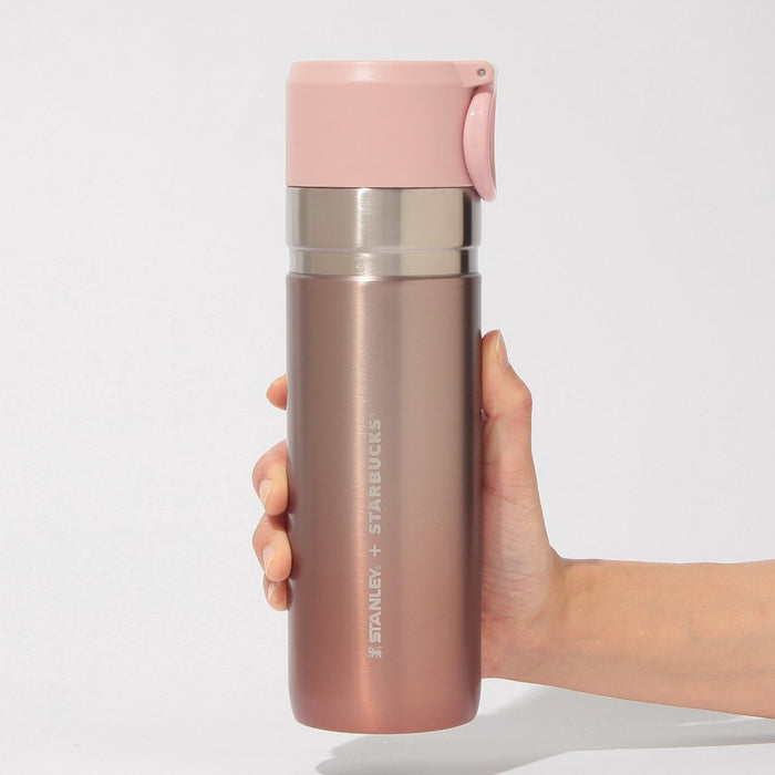 Starbucks Japan - 2026 Bitter & Sweet Collection x STANLEY Pink Gradient Stainless Steel Bottle, 473ml (Release Date: Jan 12, 2026)