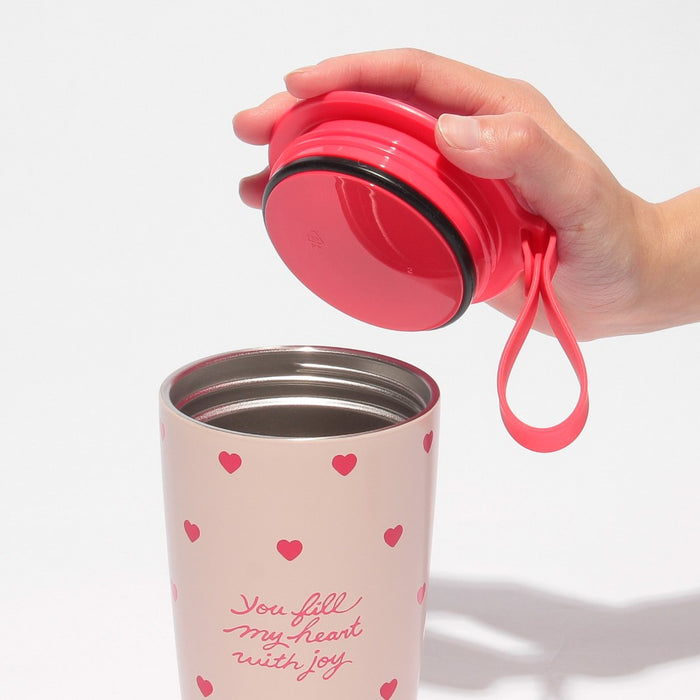 Starbucks Japan - 2026 Bitter & Sweet Collection x Valentine's Day 2026 Cup-Shaped Stainless Steel Bottle with Heart Shape, 355ml (Release Date: Jan 12, 2026)