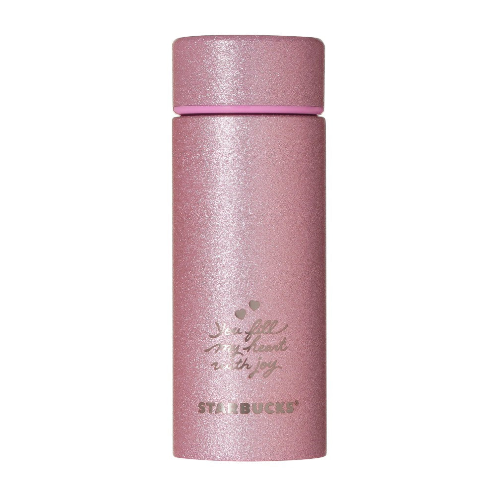 Starbucks Japan - 2026 Bitter & Sweet Collection x Valentine's Day 2026 Stainless Steel Bottle , Glitter Pink, 355ml (Release Date: Jan 12, 2026)