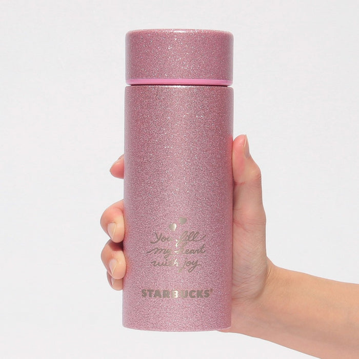 Starbucks Japan - 2026 Bitter & Sweet Collection x Valentine's Day 2026 Stainless Steel Bottle , Glitter Pink, 355ml (Release Date: Jan 12, 2026)