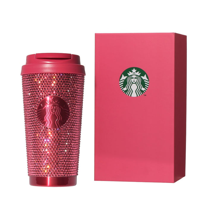 Starbucks Japan - 2026 Bitter & Sweet Collection x Valentine's Day 2026 Stainless Steel Tumbler with Rhinestones, 473ml (Release Date: Jan 12, 2026)