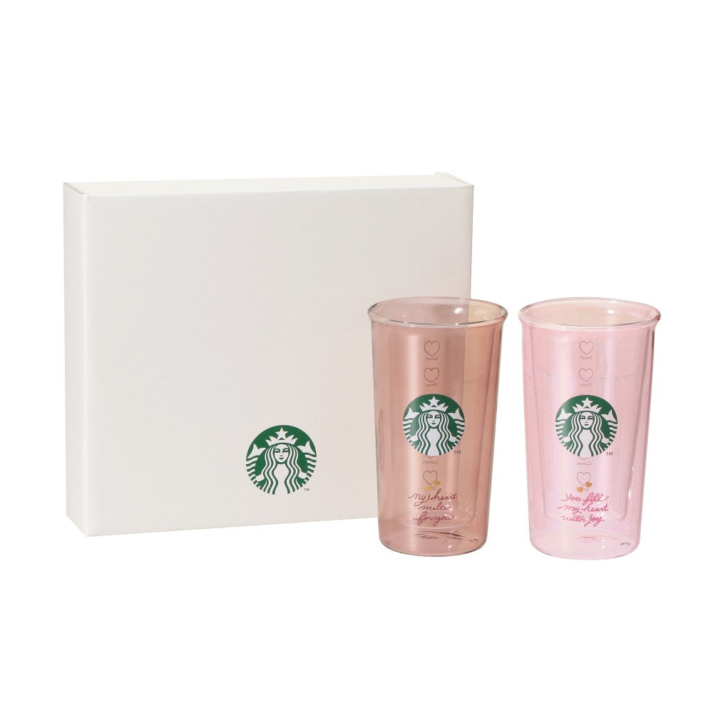 Starbucks Japan - 2026 Bitter & Sweet Collection x Gift boxed pair of 355ml double-walled heat-resistant glasses (Release Date: Jan 12, 2026)