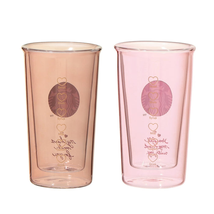 Starbucks Japan - 2026 Bitter & Sweet Collection x Gift boxed pair of 355ml double-walled heat-resistant glasses (Release Date: Jan 12, 2026)