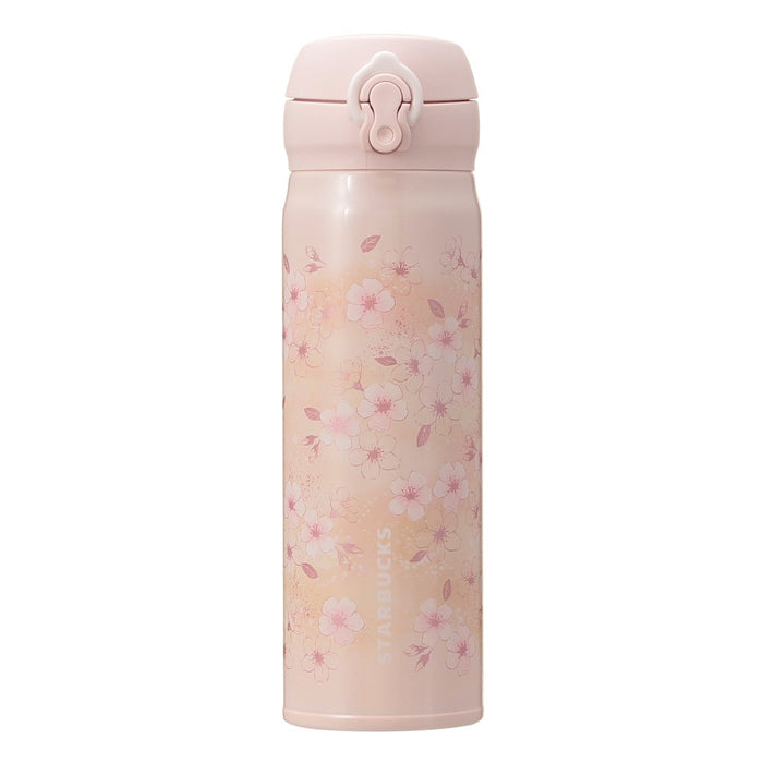 Starbucks Japan - 2026 Cherry Blossom "Sakura Shine Brightly" Collection x Handy Stainless Steel Bottle, Pink Beige, 500ml (Release Date: Feb 16, 2026)