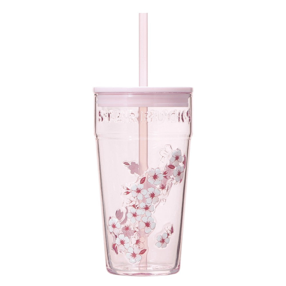 Starbucks Japan - 2026 Cherry Blossom "Sakura Shine Brightly" Collection x Glass Tumbler Pink 473ml (Release Date: Feb 16, 2026)
