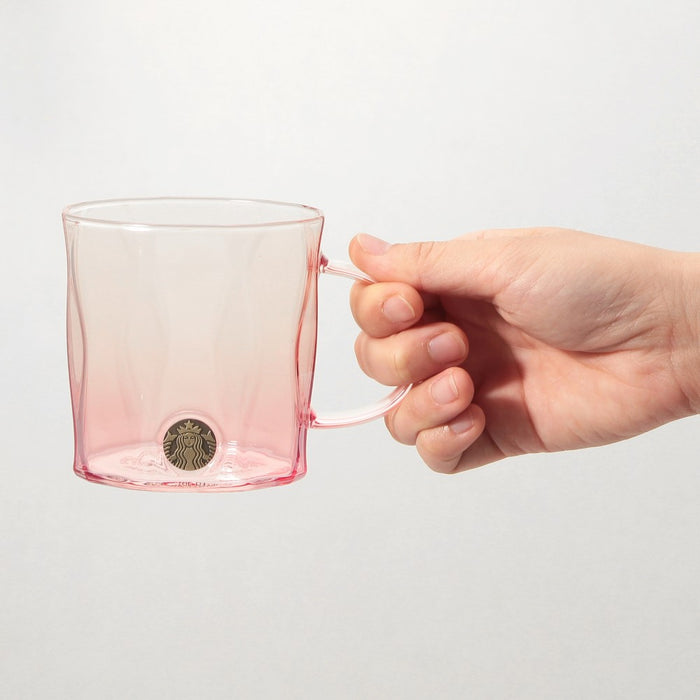 Starbucks Japan - 2026 Cherry Blossom "Sakura Shine Brightly" Collection x Heat-Resistant Glass Mug Medal Pink Gradient 355ml (Release Date: Feb 16, 2026)